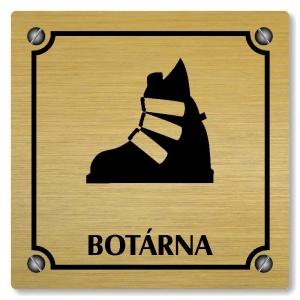 Botárna, 80x80mm, zlatá, Kansas